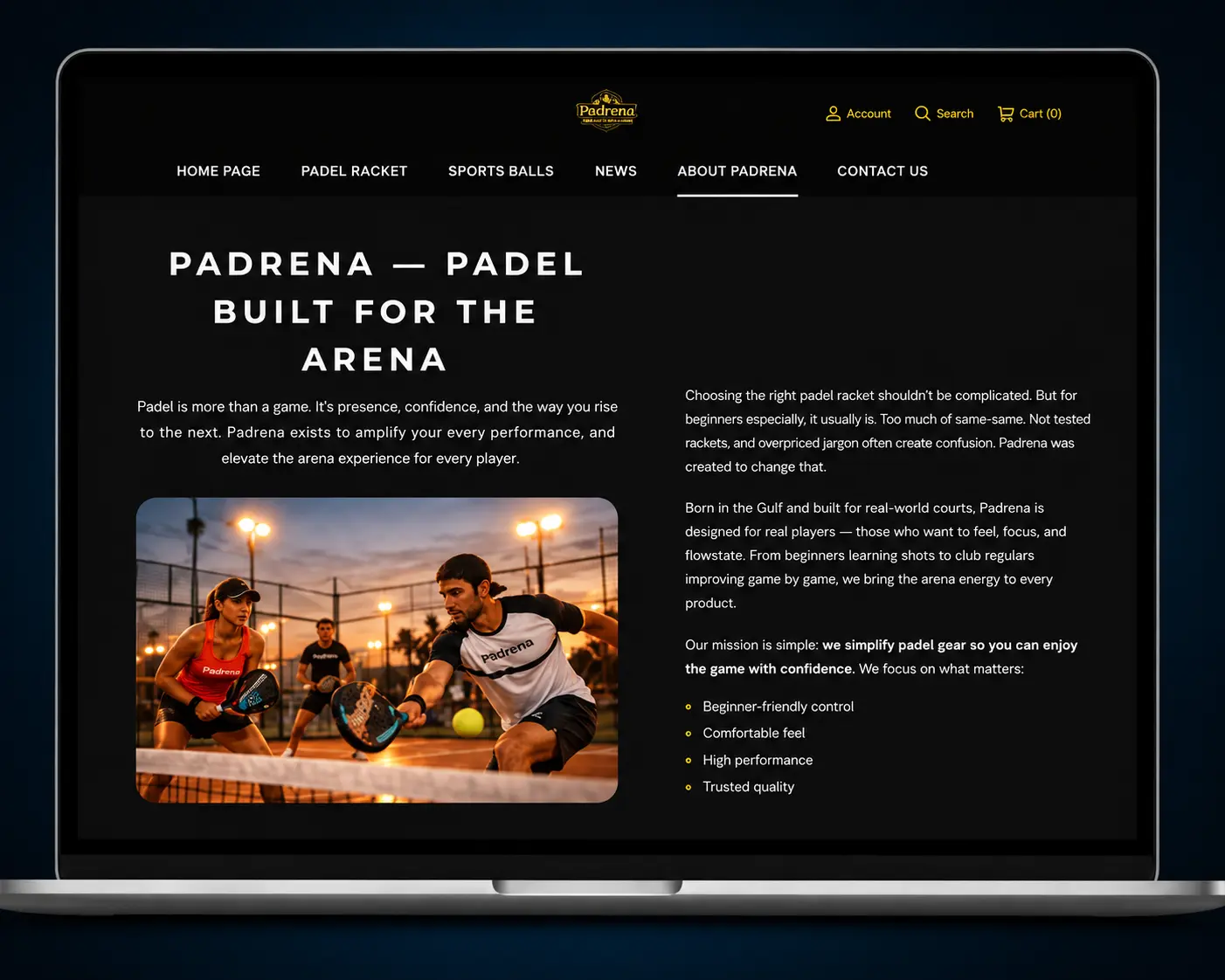Padrena brand story and customer trust experience