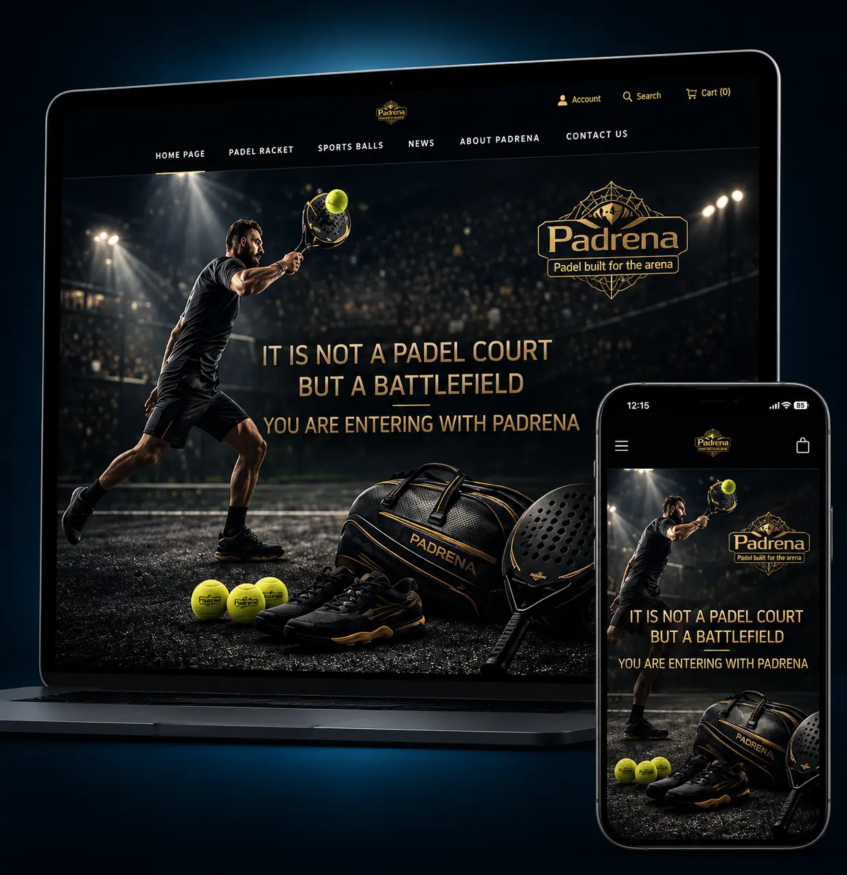 Padrena premium Shopify homepage experience