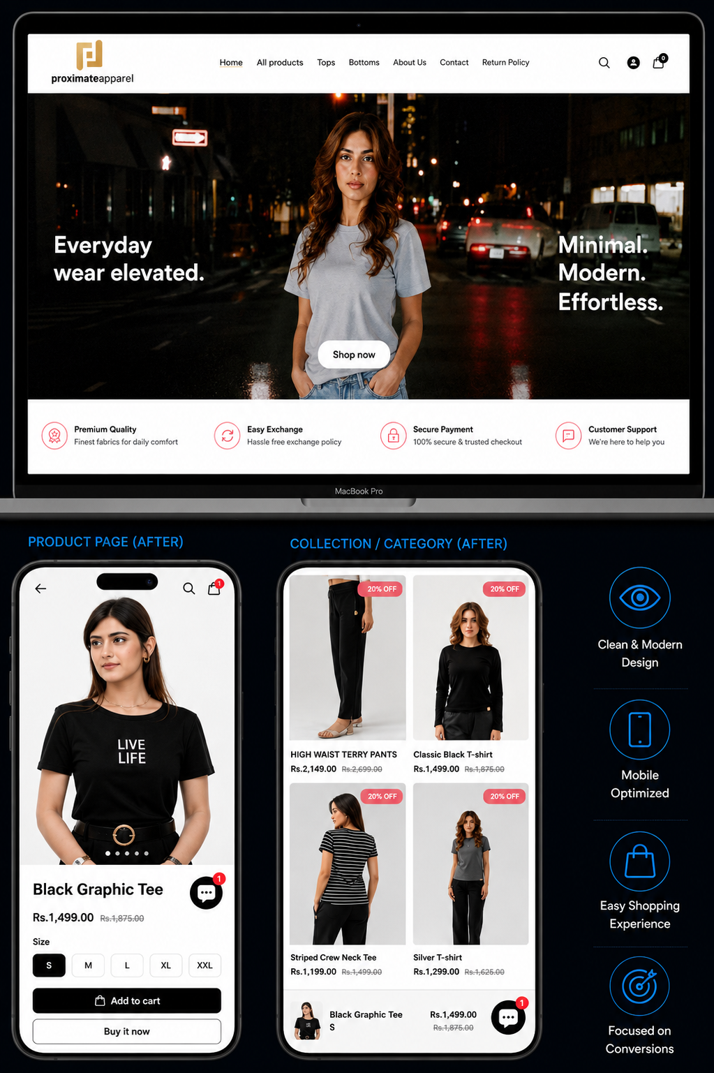 Proximate Apparel transformed premium Shopify experience