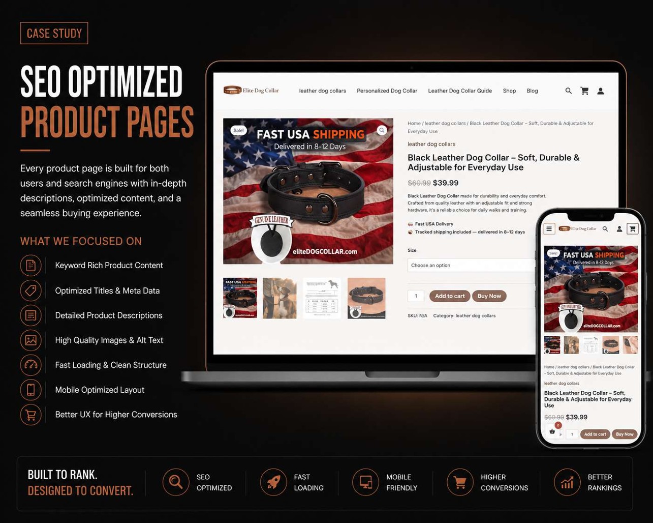 Elite Dog Collar responsive category architecture
