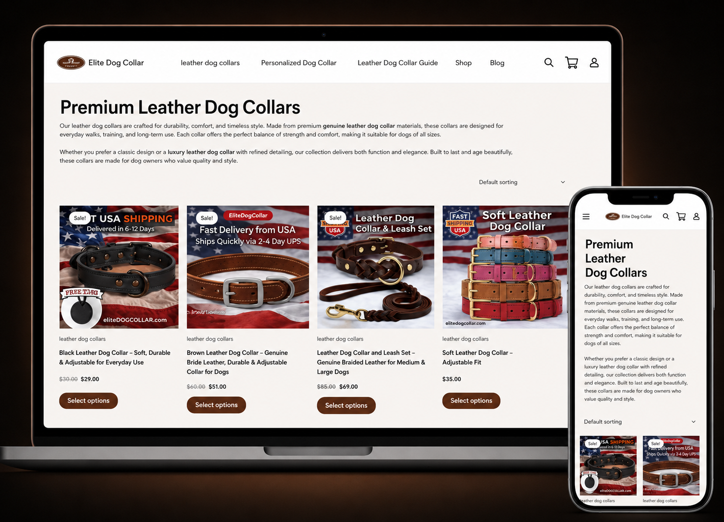 Elite Dog Collar search-optimized product page