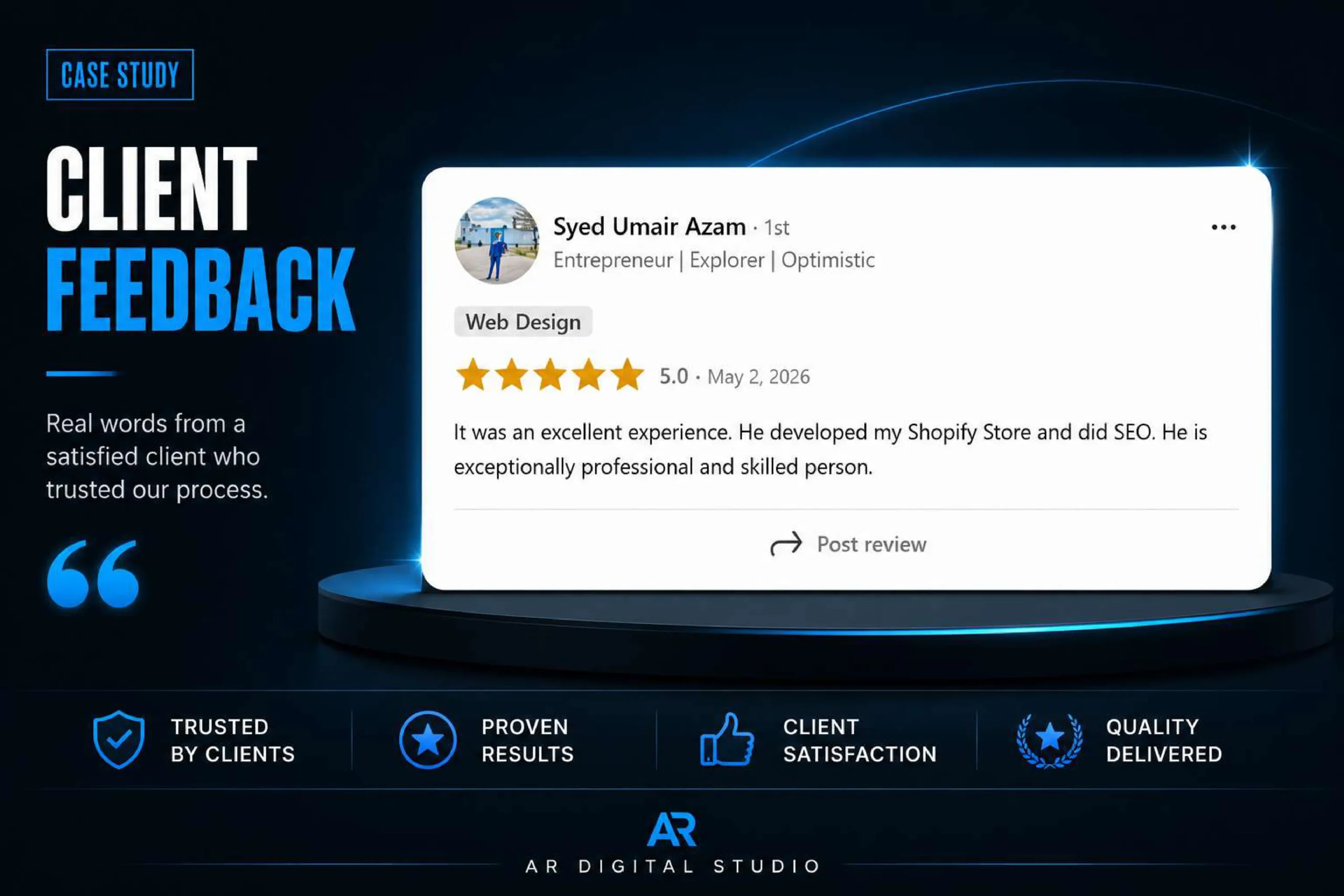 Padrena Shopify project client feedback