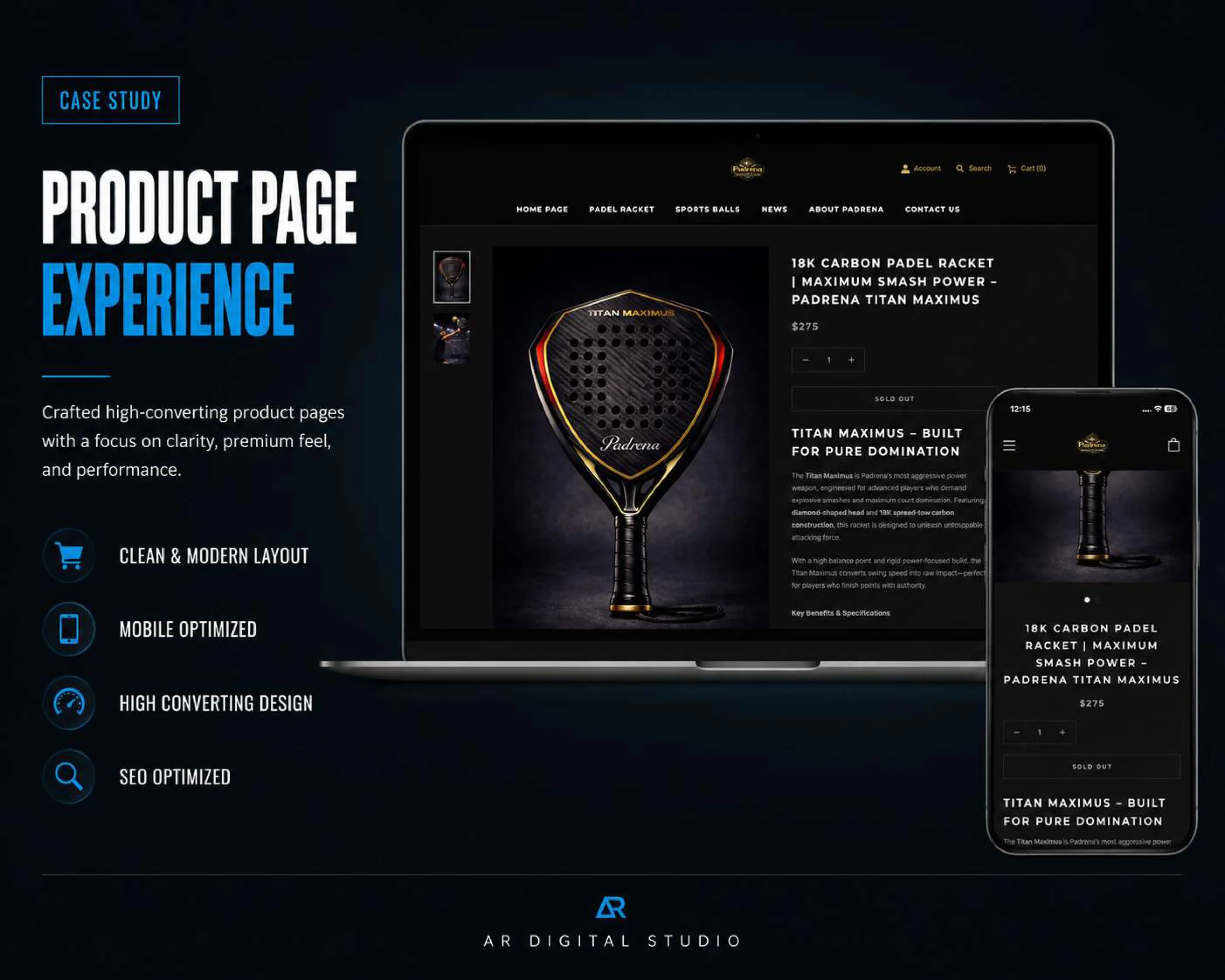 Padrena Shopify product page experience case study