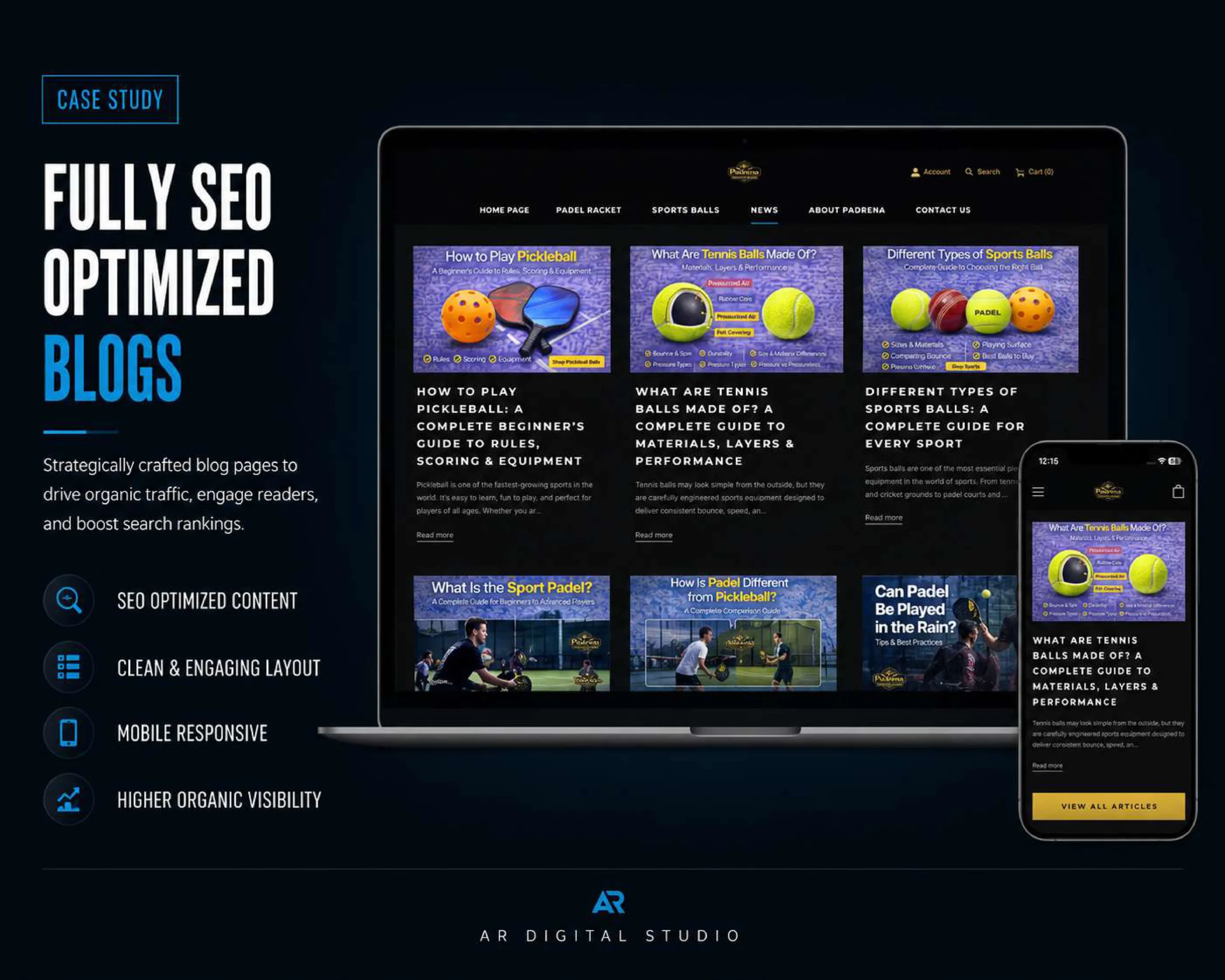 Padrena SEO blog and content experience case study