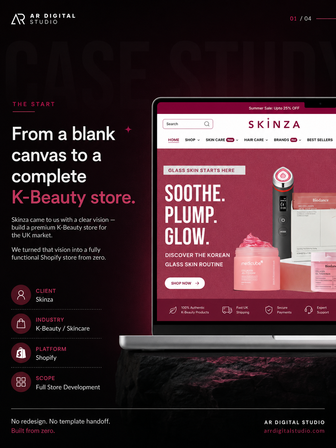 Skinza K-Beauty Shopify Case Study